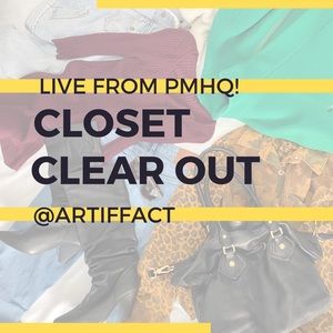 Live from PMHQ! My Closet Clear-Out Show TODAY at 6:30 PST